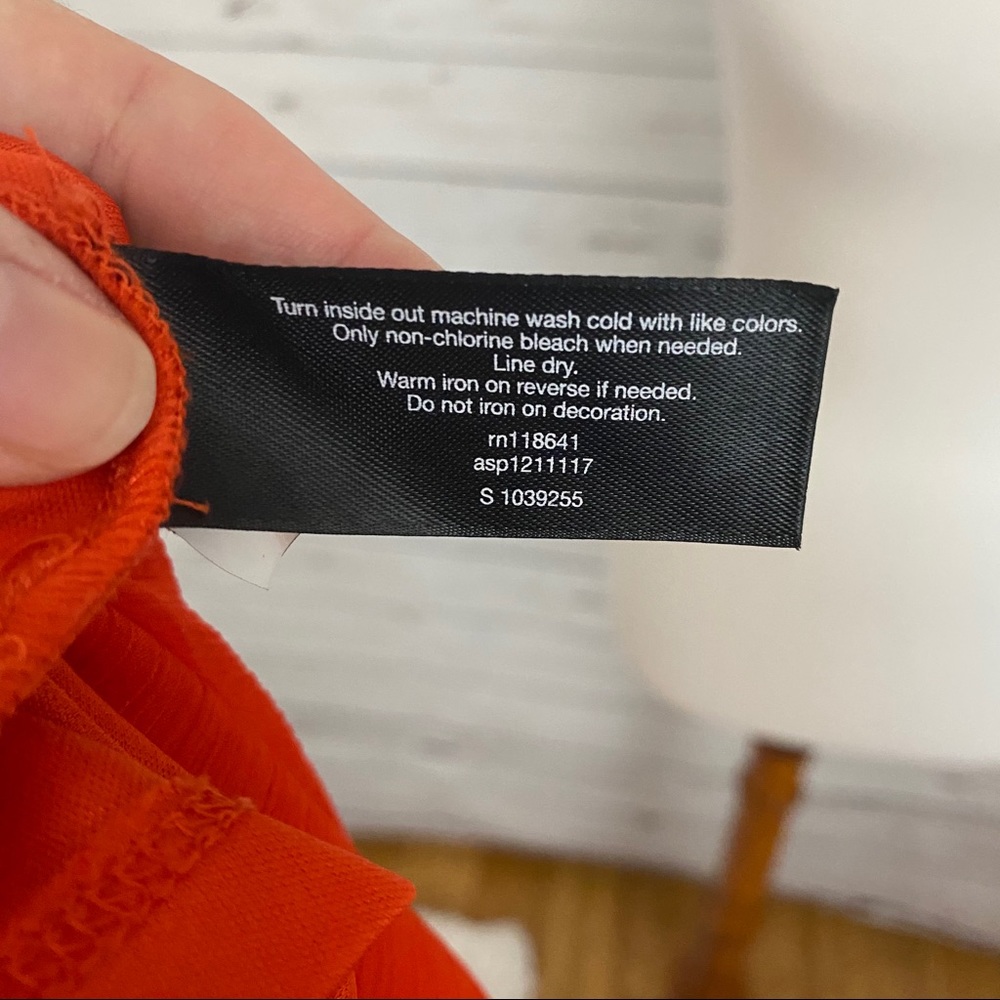 Lane Bryant Orange Chiffon Sequin Dress Size 26/28 - Picture 8 of 8